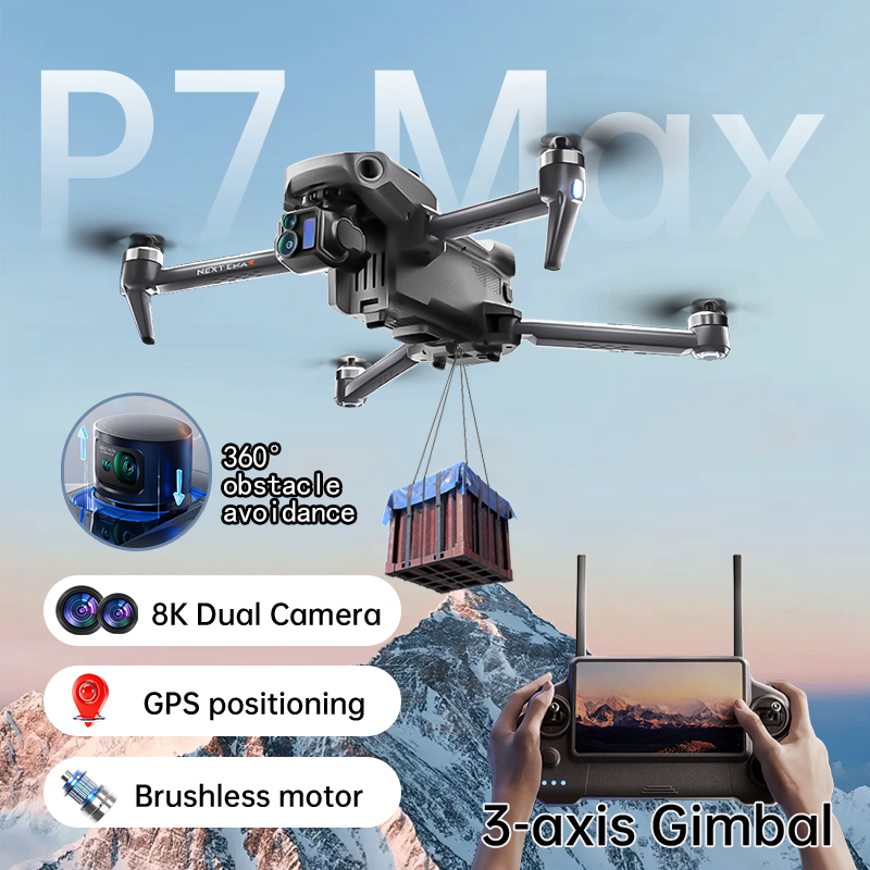 Nowy Dron P7 Max Kamera 8K GPS – Drone Gimbal 3 Axis recenzja i cena